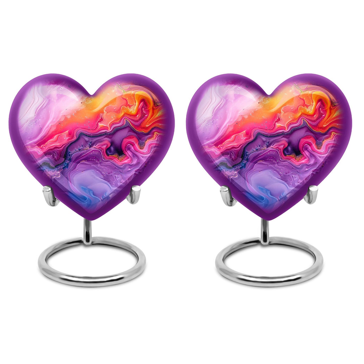 Abstract heart design large urn for ashes