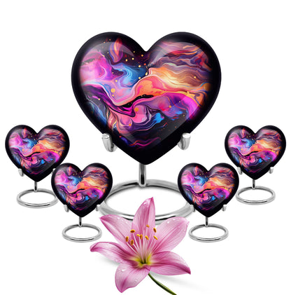 Abstract Heart Urn for adult male ashes