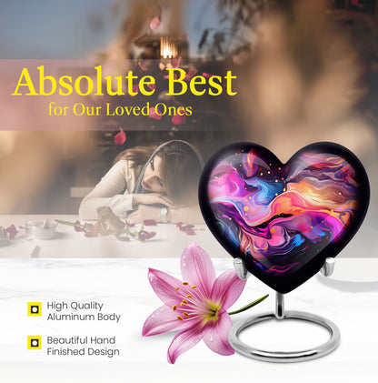Abstract Heart Urn for adult male ashes