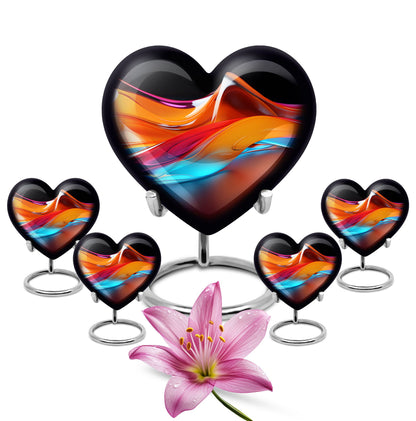 heart-shaped abstract urn for human ashes