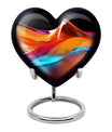 heart-shaped abstract urn for human ashes