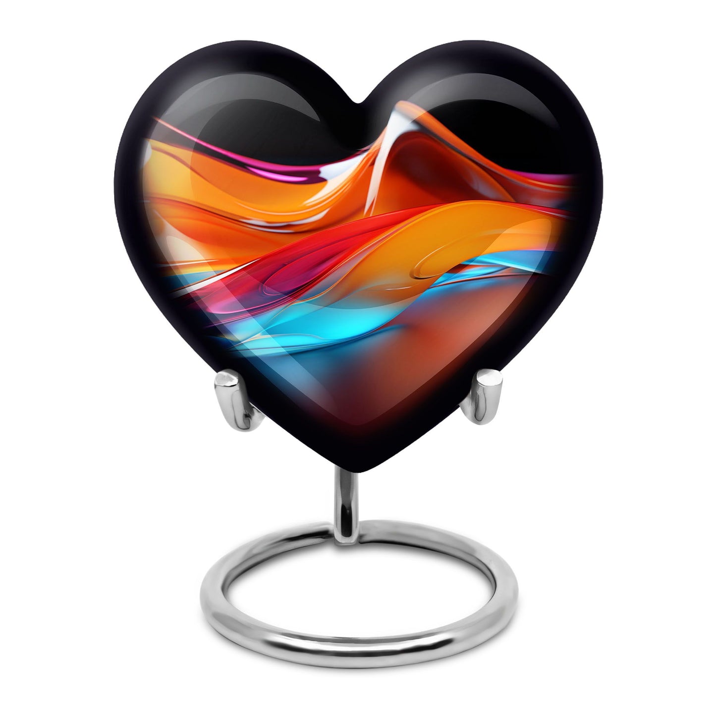 heart-shaped abstract urn for human ashes