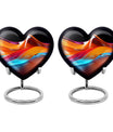 heart-shaped abstract urn for human ashes