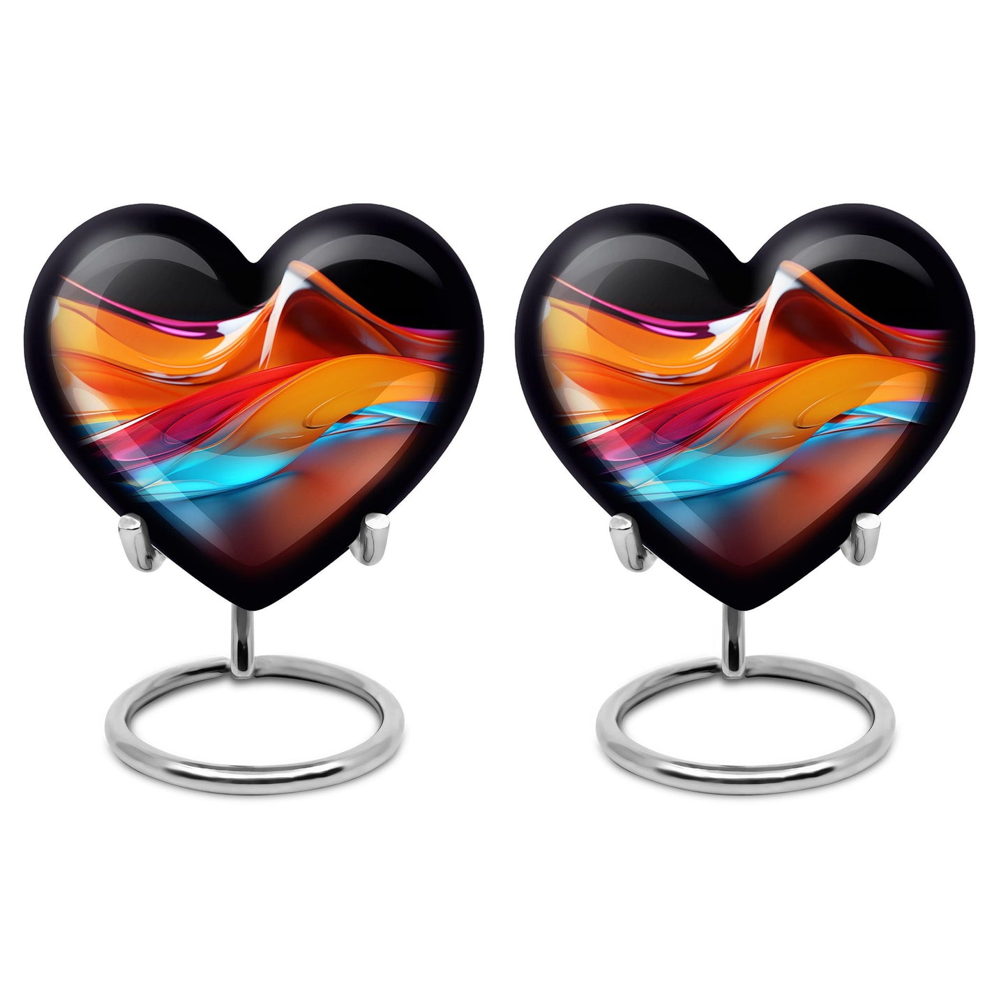 heart-shaped abstract urn for human ashes