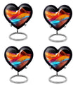 heart-shaped abstract urn for human ashes