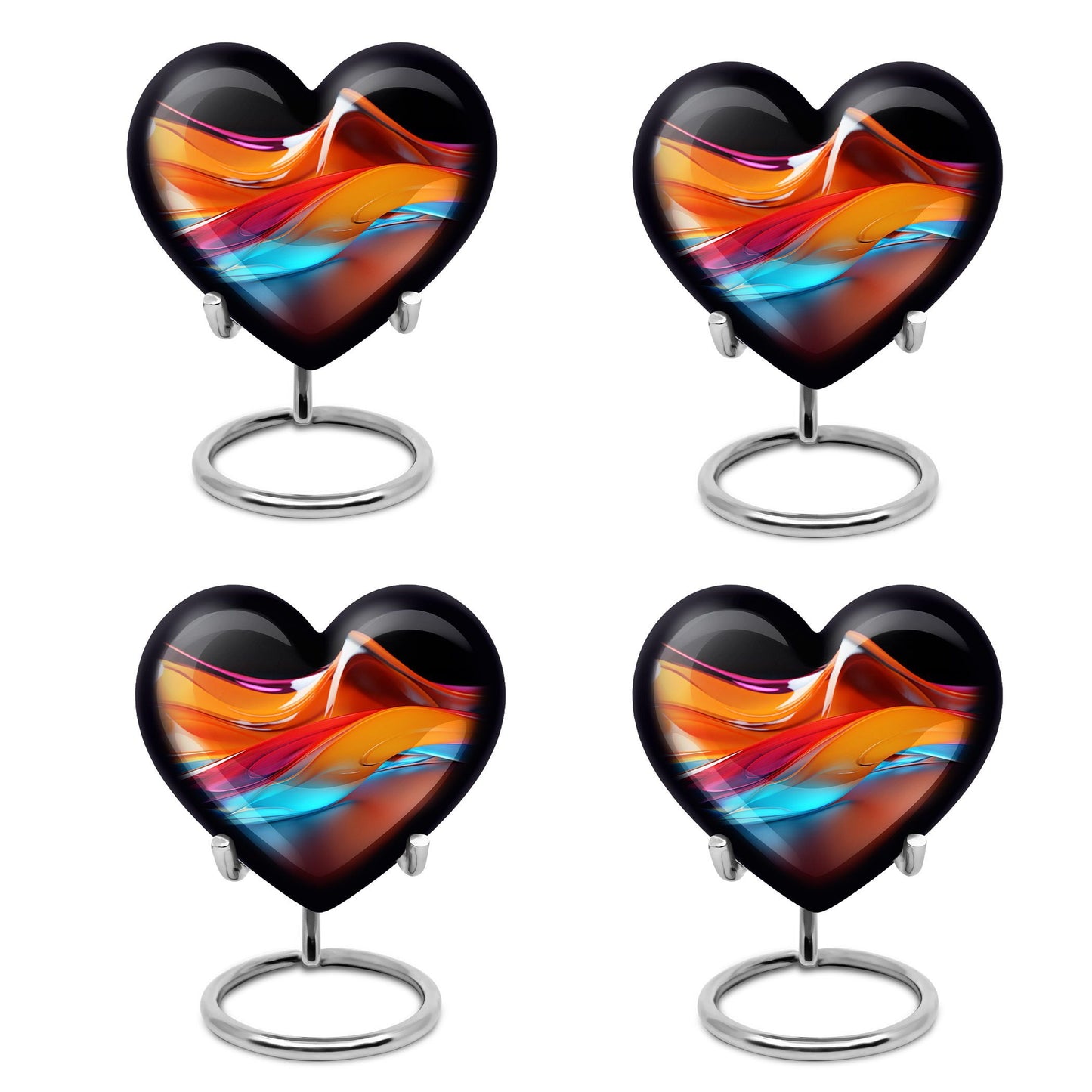 heart-shaped abstract urn for human ashes