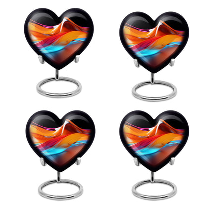 heart-shaped abstract urn for human ashes