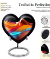 heart-shaped abstract urn for human ashes