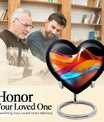 heart-shaped abstract urn for human ashes