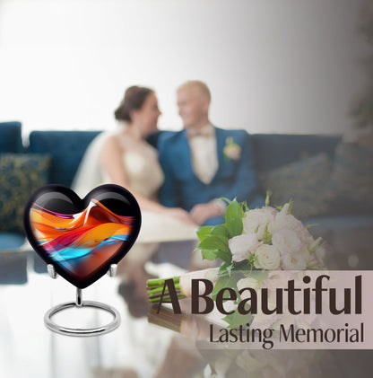 heart-shaped abstract urn for human ashes