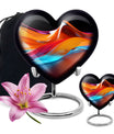 heart-shaped abstract urn for human ashes