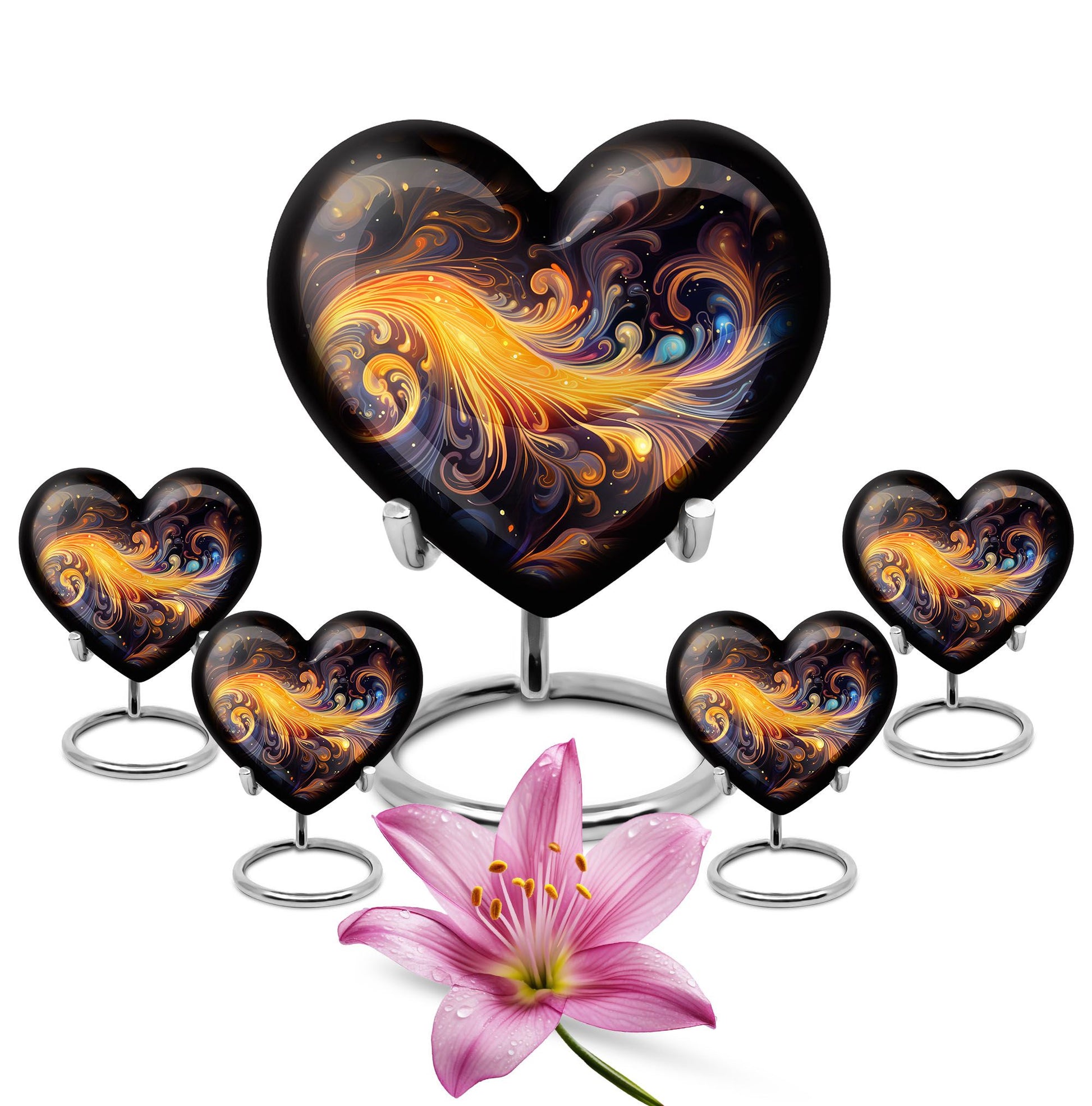 abstract heart-shaped urn