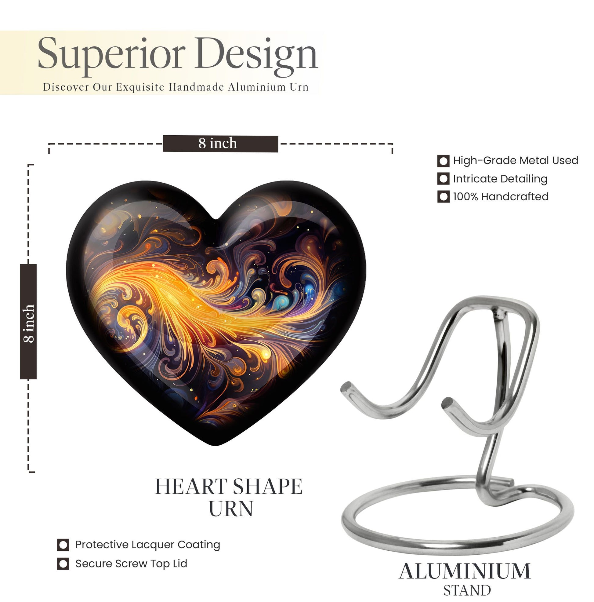 abstract heart-shaped urn