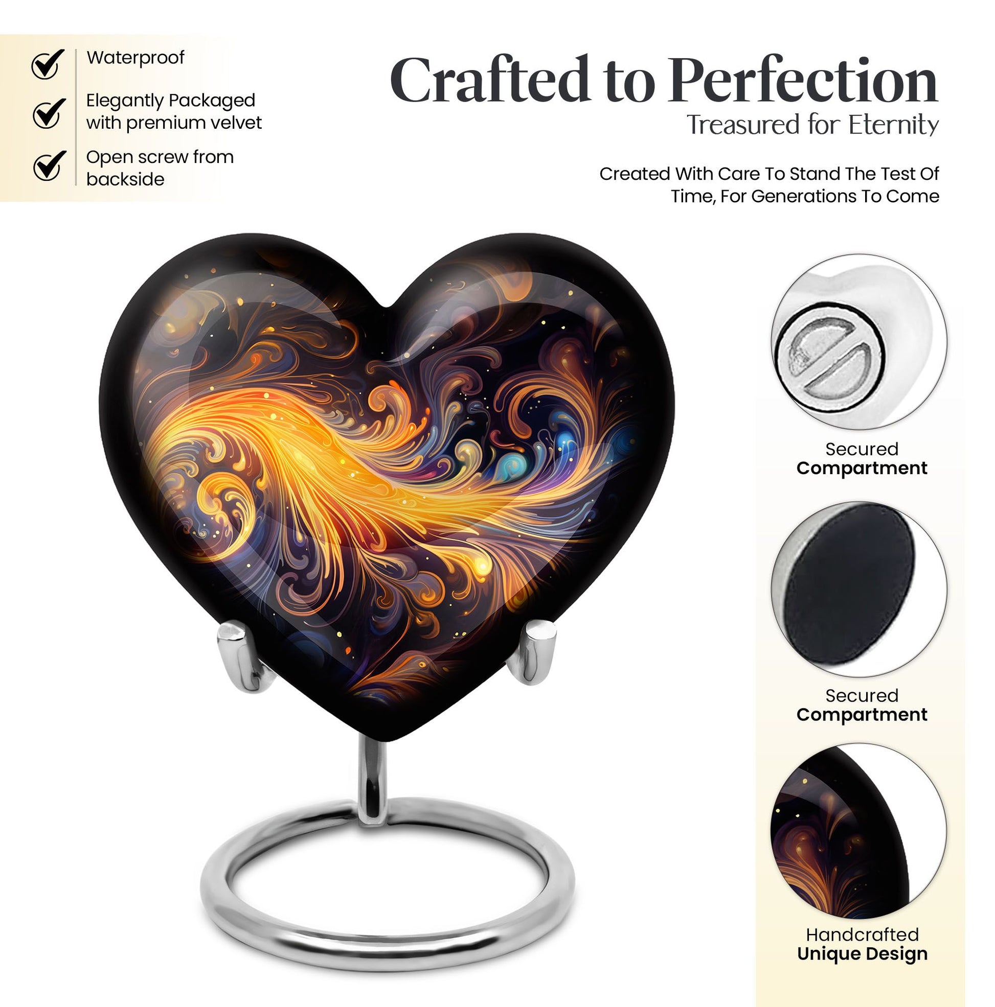 abstract heart-shaped urn