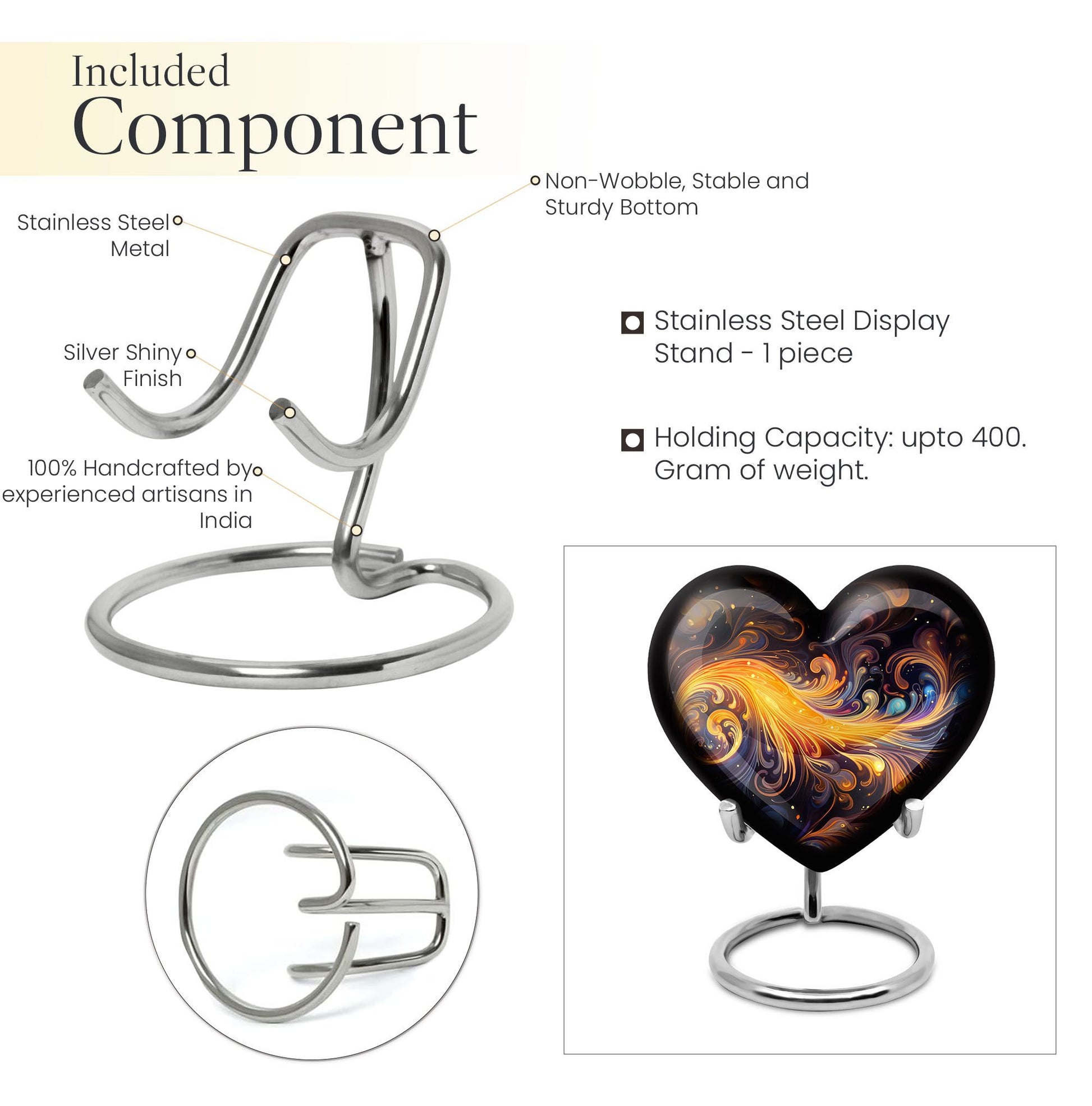 abstract heart-shaped urn