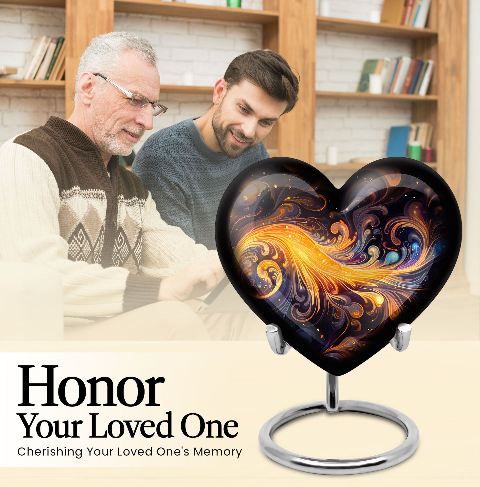 abstract heart-shaped urn