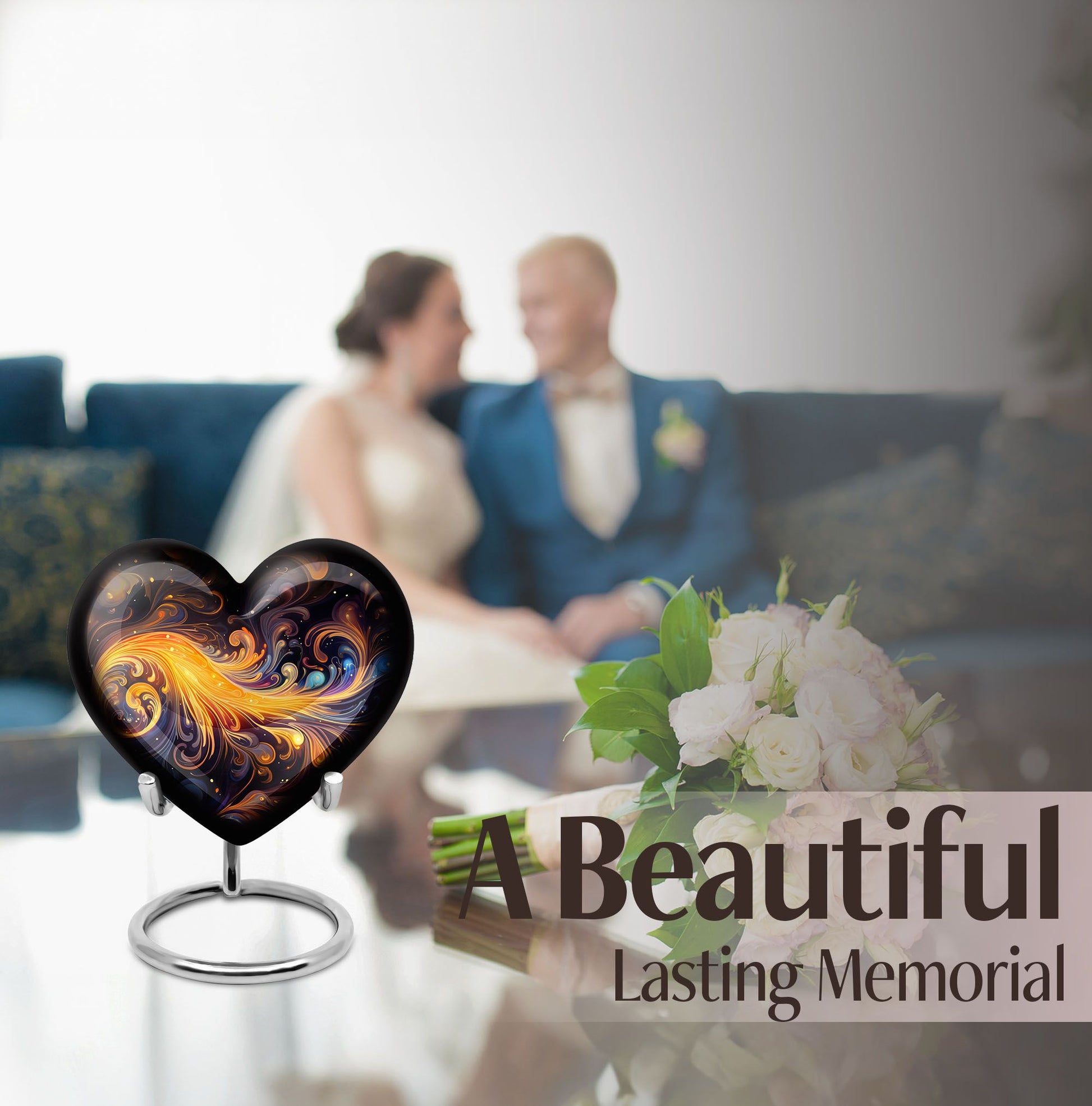 abstract heart-shaped urn