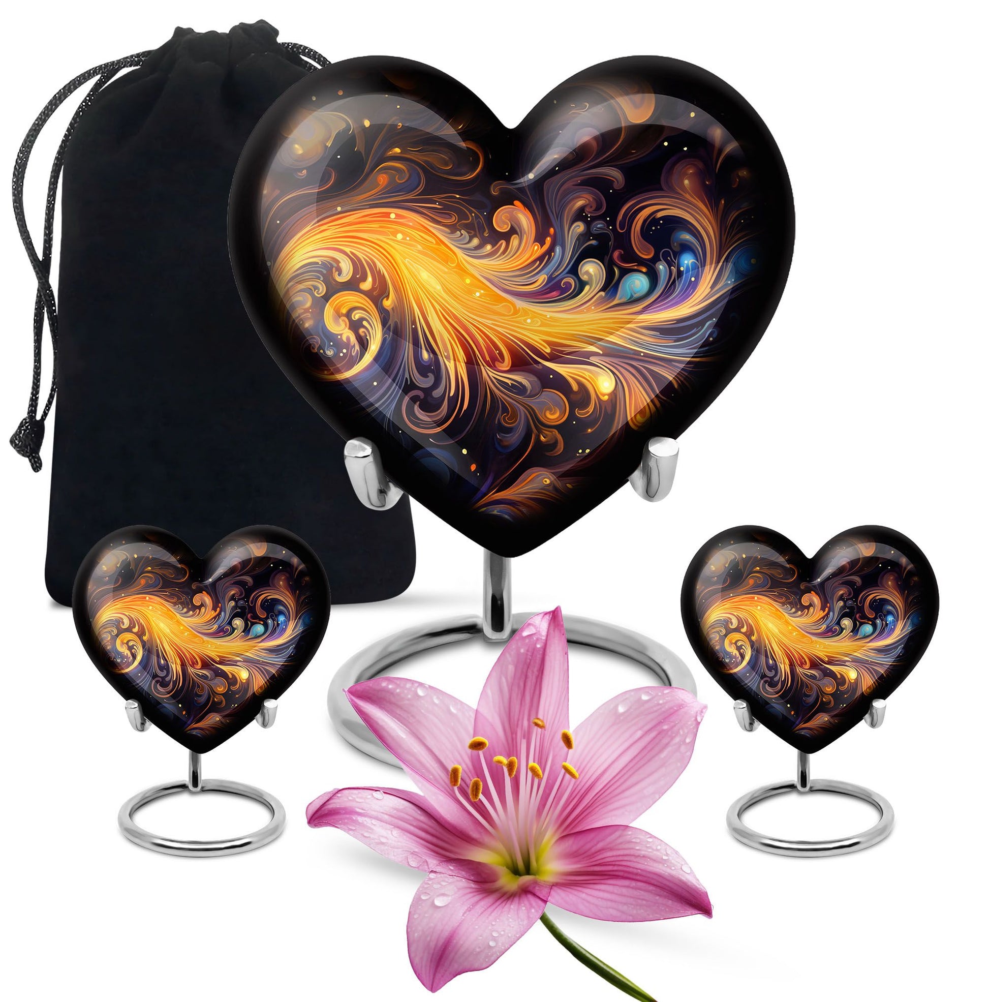 abstract heart-shaped urn