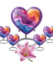 Abstract Heart Urn design cremation urn for human ashes