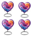 Abstract Heart Urn design cremation urn for human ashes