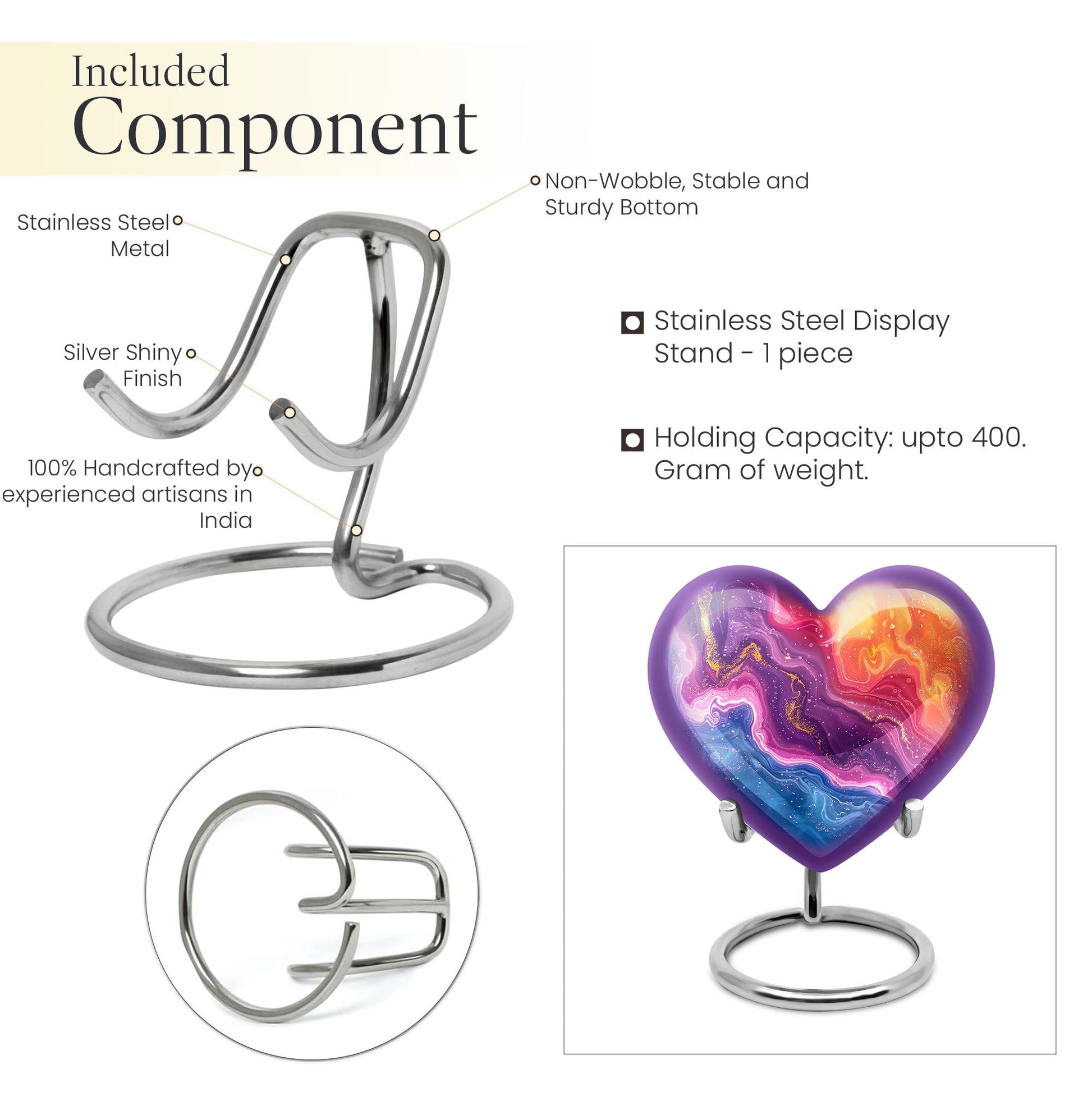 Abstract Heart Urn design cremation urn for human ashes