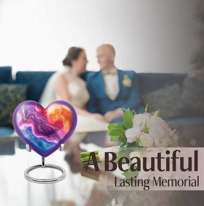 Abstract Heart Urn design cremation urn for human ashes