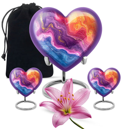 Abstract Heart Urn design cremation urn for human ashes