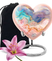 Abstract heart-shaped urn for funeral burial
