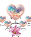Abstract heart-shaped urn for funeral burial