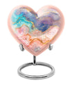 Abstract heart-shaped urn for funeral burial