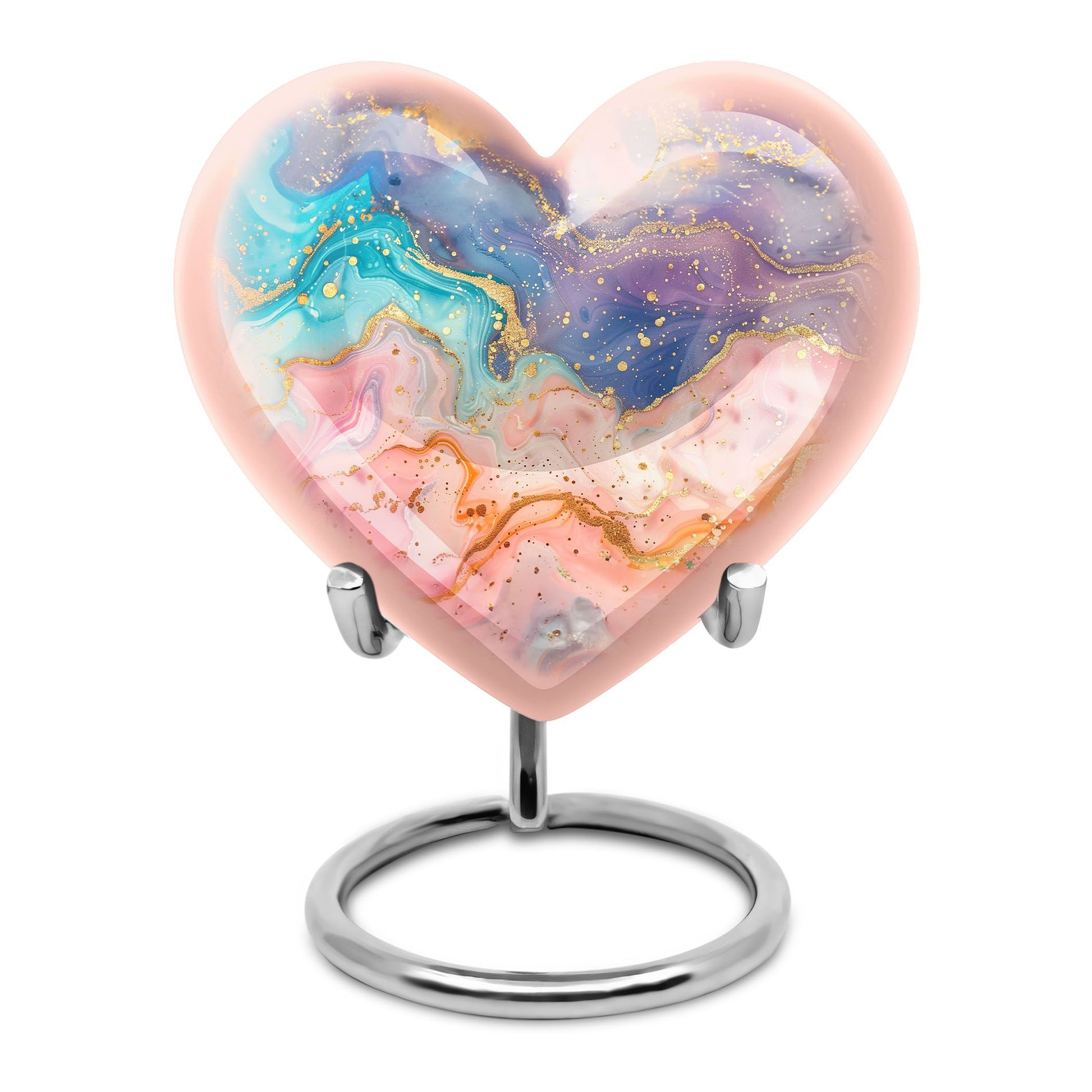 Abstract heart-shaped urn for funeral burial