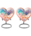 Abstract heart-shaped urn for funeral burial