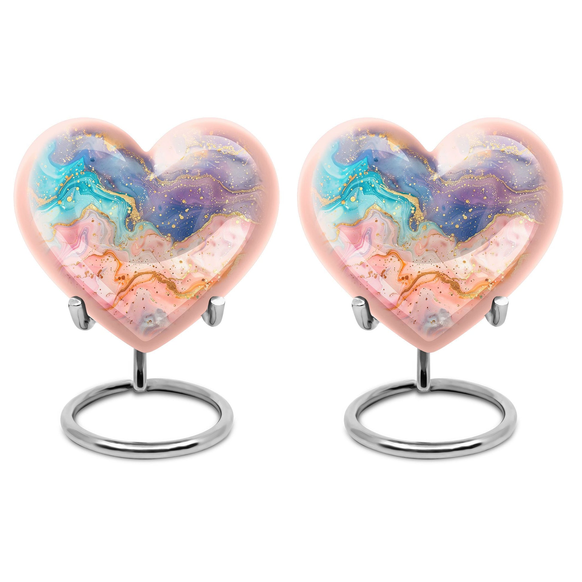 Abstract heart-shaped urn for funeral burial