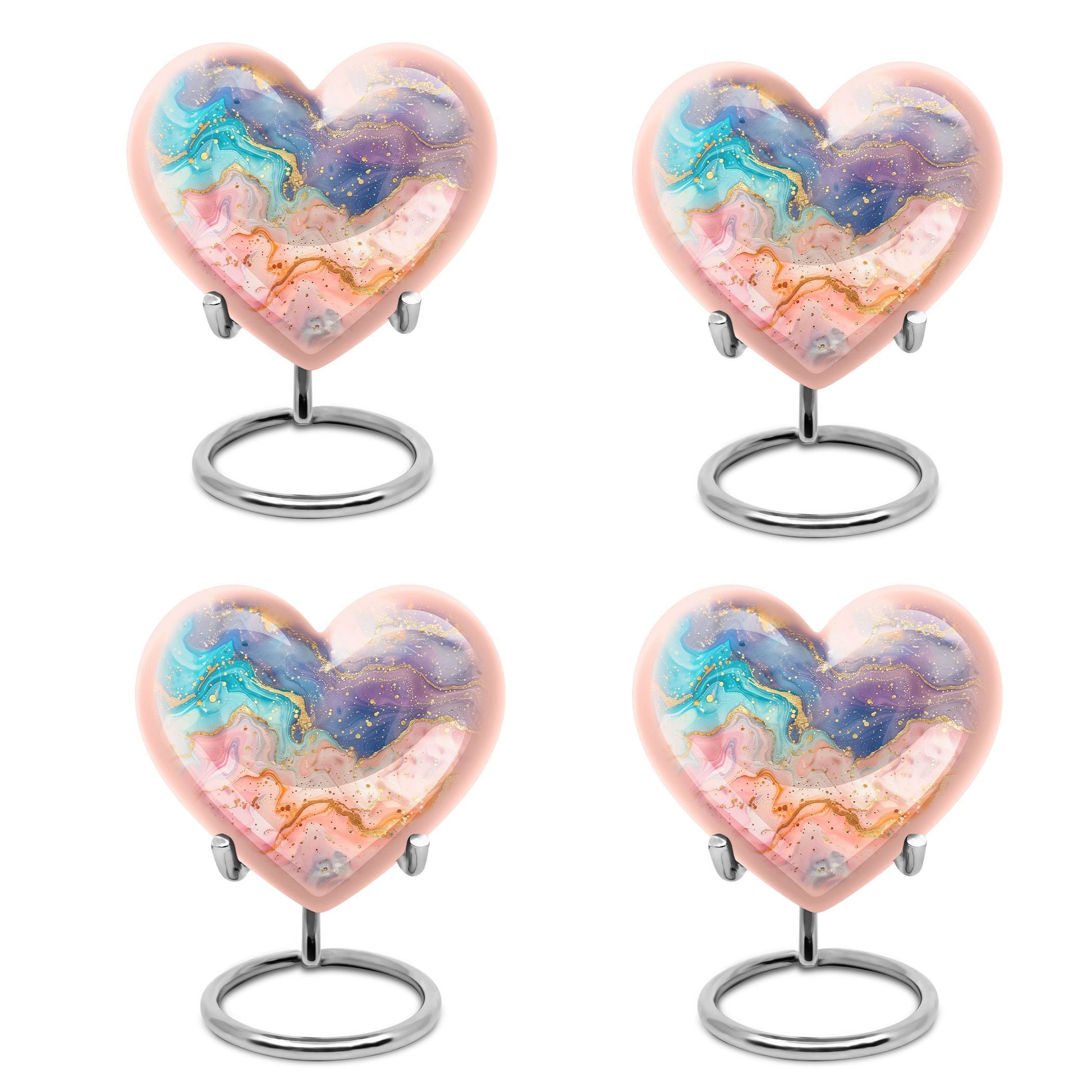 Abstract heart-shaped urn for funeral burial