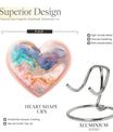 Abstract heart-shaped urn for funeral burial