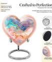 Abstract heart-shaped urn for funeral burial