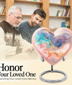 Abstract heart-shaped urn for funeral burial