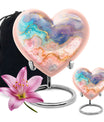 Abstract heart-shaped urn for funeral burial