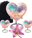 Abstract heart-shaped urn for funeral burial