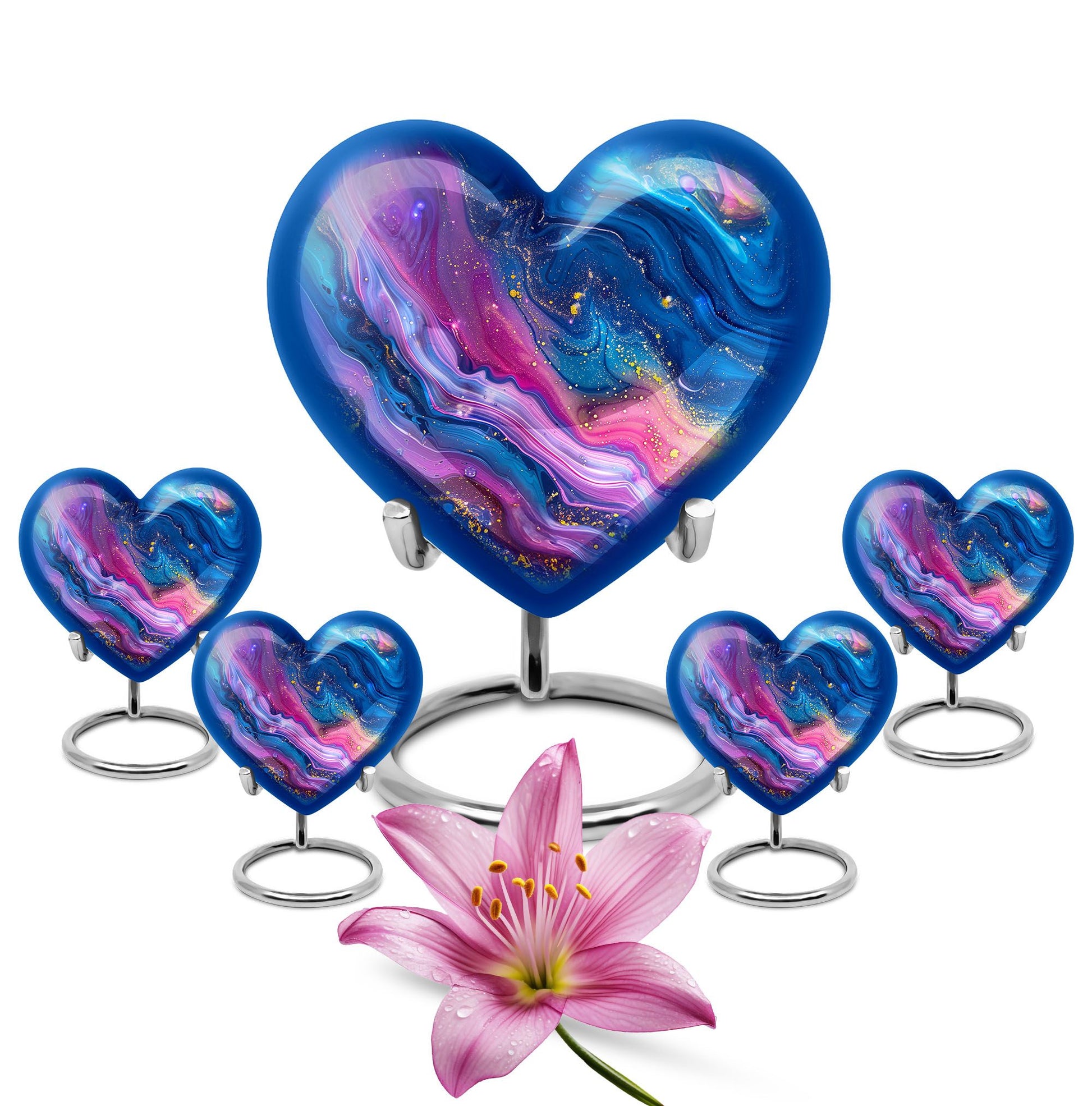 abstract heart-shaped burial large urn