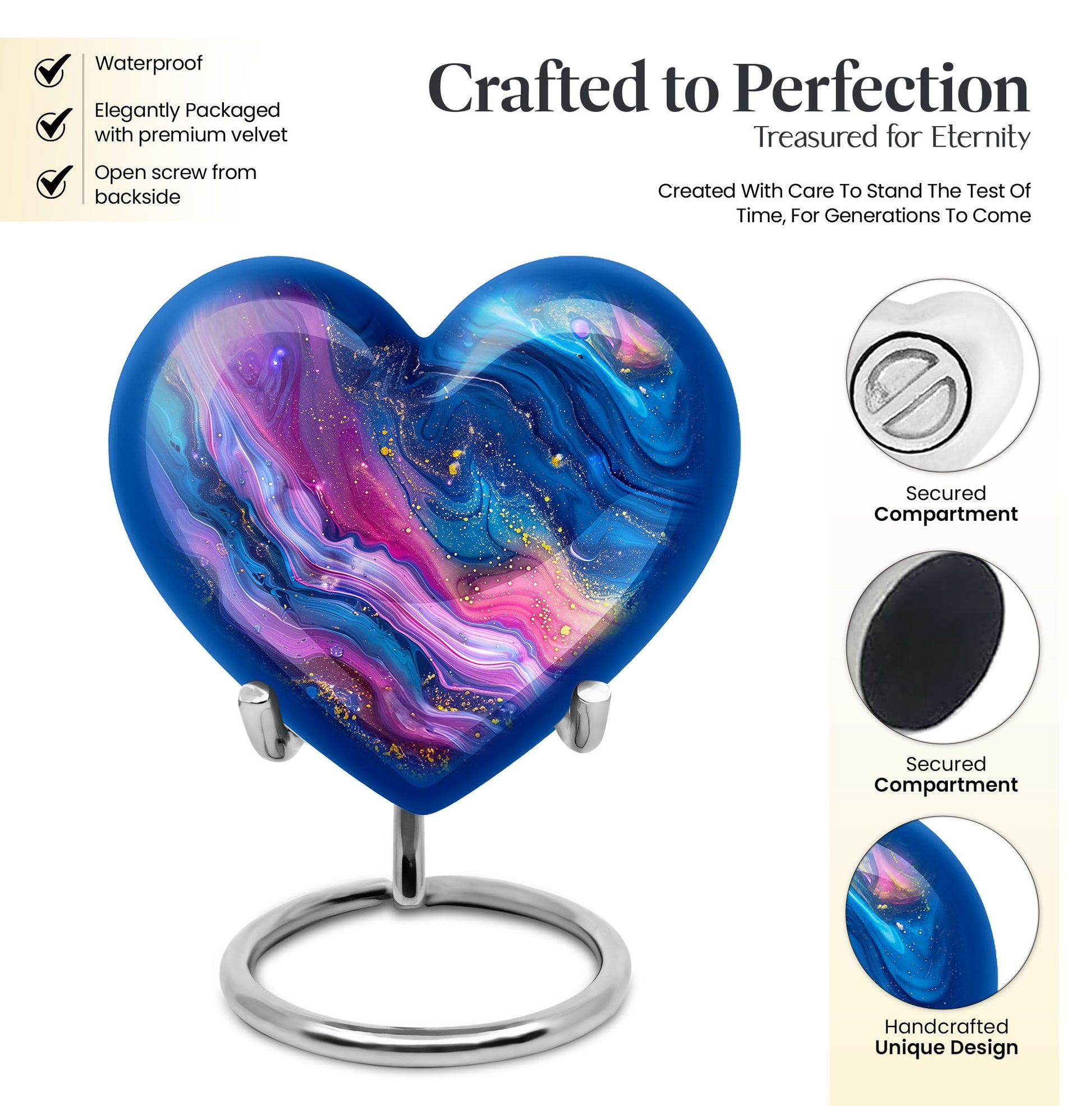 abstract heart-shaped burial large urn