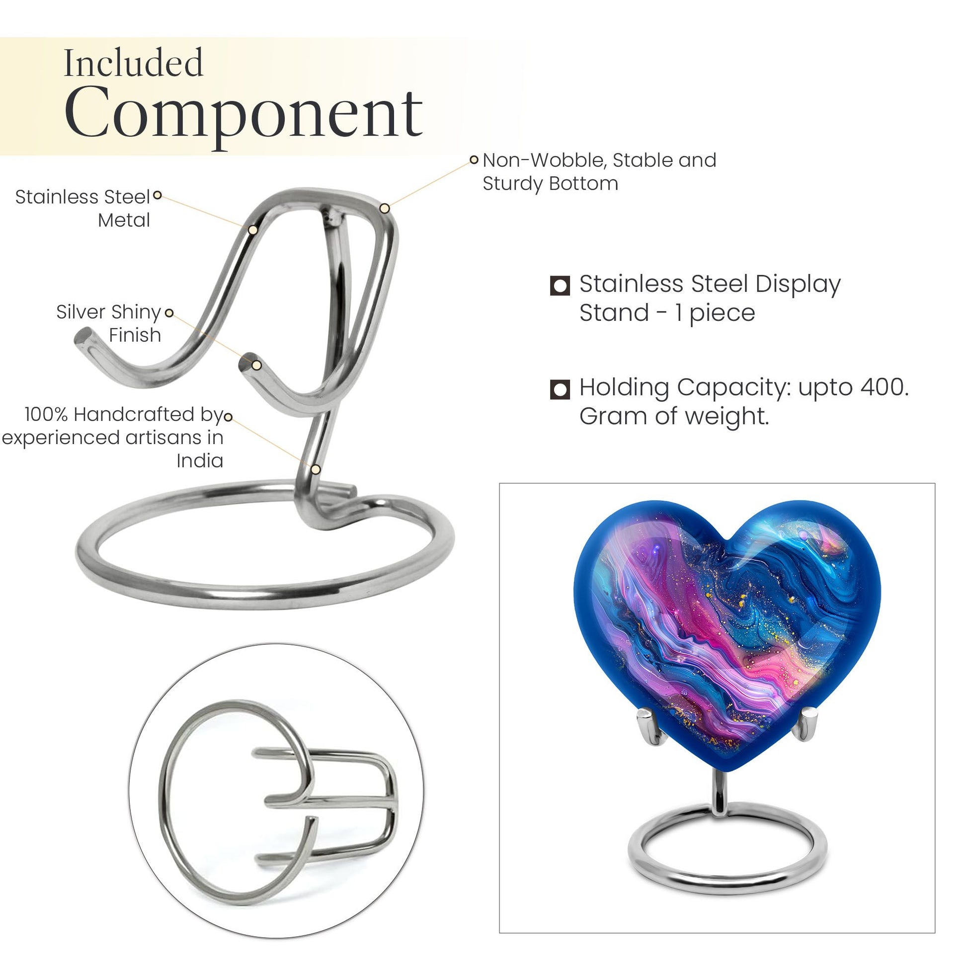 abstract heart-shaped burial large urn