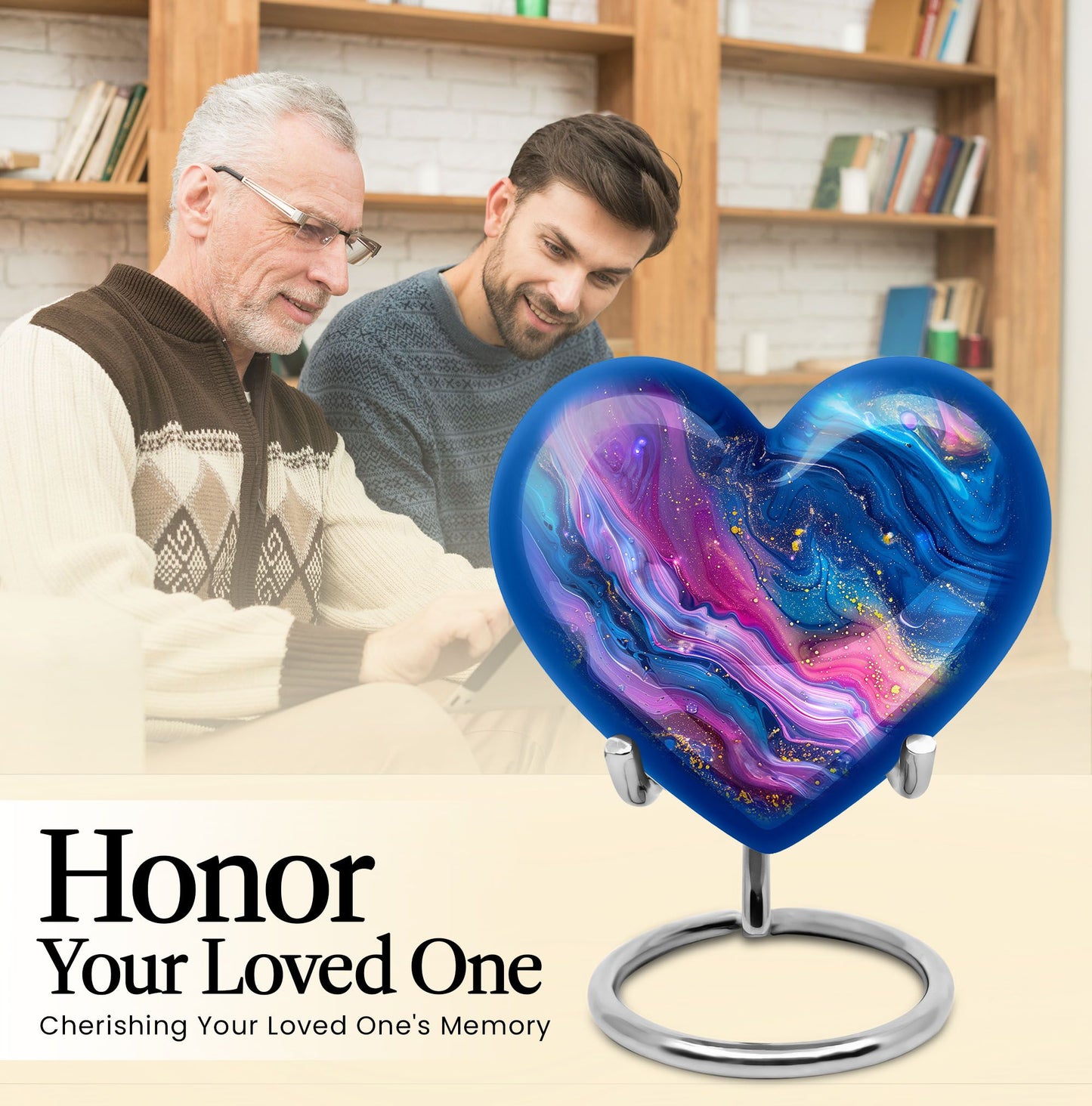 abstract heart-shaped burial large urn