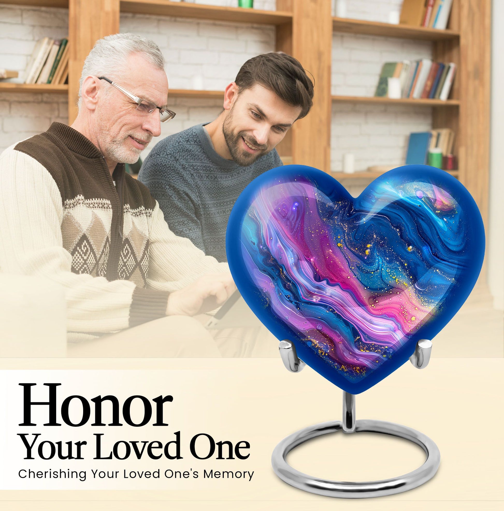 abstract heart-shaped burial large urn