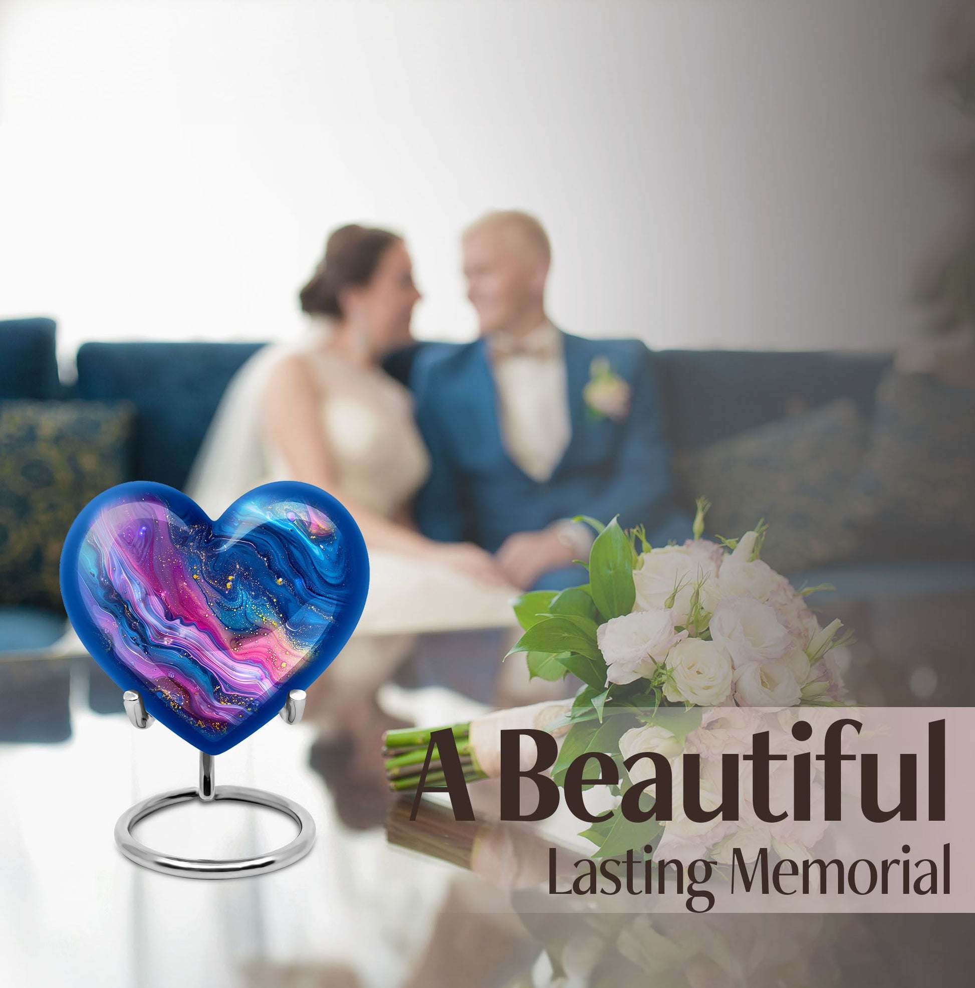 abstract heart-shaped burial large urn