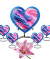 Abstract heart shaped memorial urn