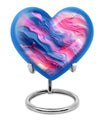 Abstract heart shaped memorial urn