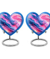 Abstract heart shaped memorial urn