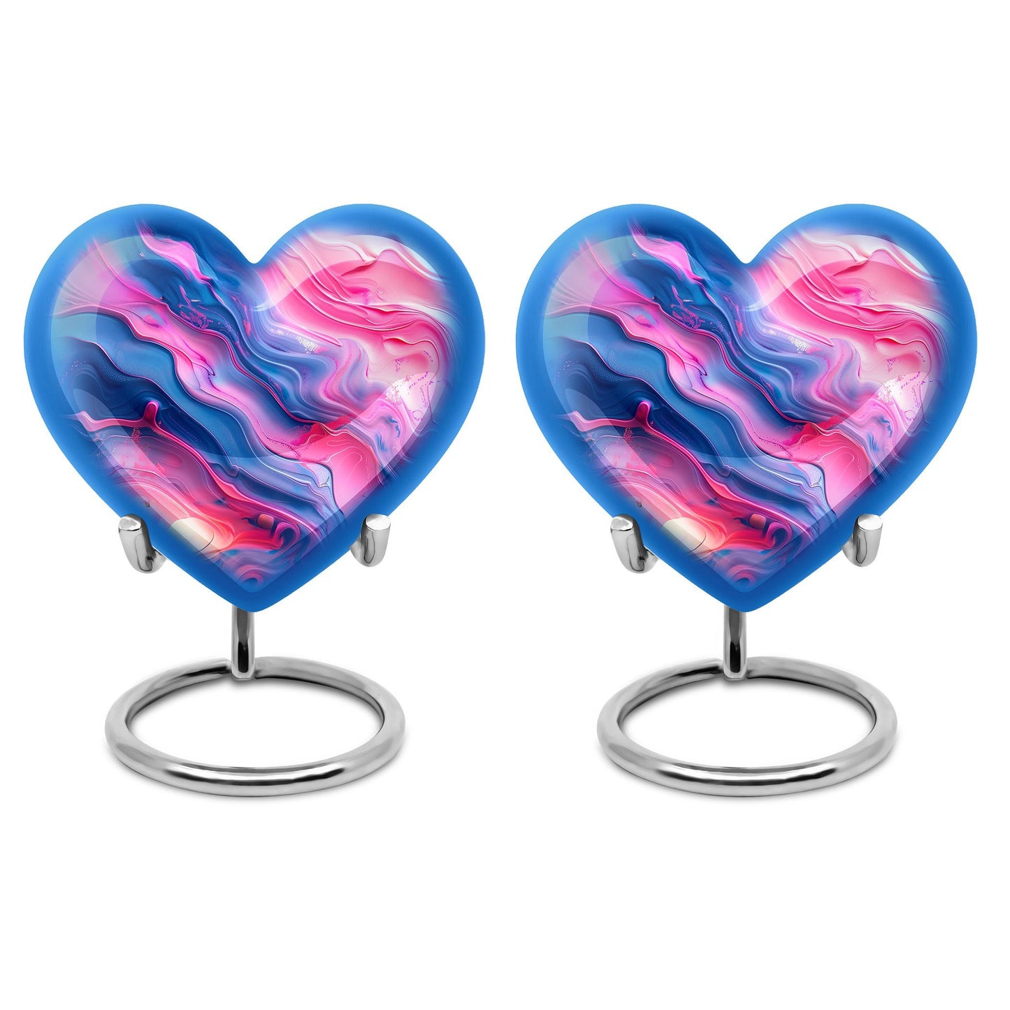 Abstract heart shaped memorial urn