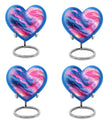 Abstract heart shaped memorial urn